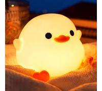 Amaredom DoDo Pato Luz Nocturna, Lámpara de Pato Adorable, Luz Nocturna de Silicona Regulable, Lámpara LED Recargable para Mesita de Noche con Temporizador de 20 Minutos y Control Táctil