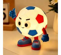 Amaredom Luz Nocturna Infantil Balón de Fútbol, Veilleuse Bebé LED con 8 Colores y 2 Niveles de Brillo, Lámpara de Noche Sin BPA para Habitación Bebé y Lactancia, Temporizador 15/30/60 Min