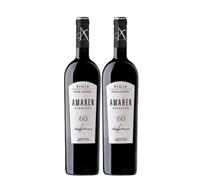 Amaren 60 Garnacha - Ideal para Maridar con Carne y Comida Mediterránea - Pack 2 Botellas 75cl