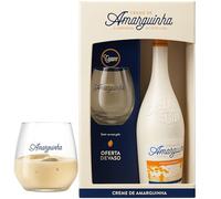 Amarguinha - Crema de Almendra Amarga | Licor Portugués Premium | Estuche con Vaso de Regalo | Sabor Suave y Equilibrado | 70 cl