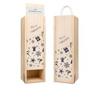 Amari ® Caja de madera para vino personalizada, caja de madera con tapa, caja de madera de alta calidad para botella de vino, regalo de vino, caja de regalo
