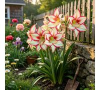 Amarilis - Raíces - Emite una delicada fragancia a violetas - Una amarilis poco común - De fácil cuidado - Un acento ideal para el jardín - (No es un producto artificial)-1 Raíces-C