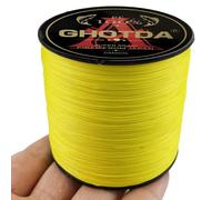 (Amarillo, 120 lb) Línea de pesca trenzada Ghotda de 12 hebras de PE, 10-80 lb, 100 m, línea de pesca