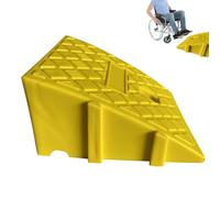 Amarillo 25×27×13cm Rampas De Coche Portátil Y Ligeras, Rampa para Bordillos De Coche Moto, Rampa De Umbral Antideslizante para Silla De Ruedas Coche Moto Scooter Bicicleta Andador Aceras Garajes