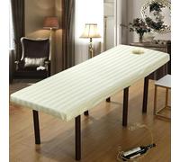 Amarillo,60x190cm/1.9x6.2ft,Hojas De Mesa De Masaje,Cubierta De Cama De Masaje De 27.5X74.8 "Con Orificio Para La Cara,Cubierta Elástica De La Cama De Masaje Reutilizable