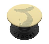 Amarillo - Aleta de Ballena Orcas Rescate Orca Mar Animal Ballena Océano PopSockets PopGrip Adhesivo