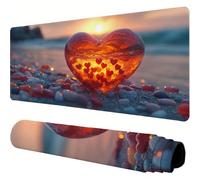 amarillo Alfombrilla Ratón XXL 700x300x3mm, Alfombrilla Ratón Amar Patrón Diseño con Impermeable Antideslizante Mouse Pad, Bordes Reforzados Resistente Protector Escritorio para Oficina, Regalos J1-58
