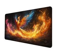 Amarillo Alfombrilla Ratón XXL 900 X 300 mm, Impermeable Alfombrilla Escritorio FéNix Mouse Pad con 3MM Bordes Cosidos Material Oficina Mousepad Base de Goma Antideslizante para Jugadores -hjw2506W2