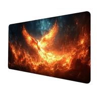 Amarillo Alfombrilla Ratón XXL 900 X 300 mm, Impermeable Alfombrilla Escritorio FéNix Mouse Pad con 3MM Bordes Cosidos Material Oficina Mousepad Base de Goma Antideslizante para Jugadores -hjw2506JN