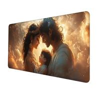 Amarillo Alfombrilla Ratón XXL 900 x 400 x 3 mm, Impermeable Alfombrilla Escritorio Dios Masculino Mouse Pad con Bordes Cosidos Material Oficina Mousepad Base de Goma Antideslizante, PC -hjw2506NY