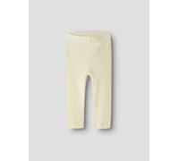 Amarillo Básico Tejido Acanalado Leggings