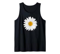amarillo blanco margaritas flores jardín floral hermoso arte Camiseta sin Mangas