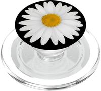 amarillo blanco margaritas flores jardín floral hermoso arte PopSockets PopGrip para MagSafe