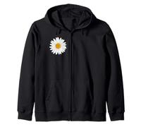 amarillo blanco margaritas flores jardín floral hermoso arte Sudadera con Capucha