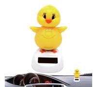 Amarillo con Energía Solar: Pollo wobblers, Dije para Auto con Energía Solar, Muñeca Bailarina con Cabezas Temblorosas, Lindas Figuras De De Pollito con Cabeza De Bobble De Dibujos Animados