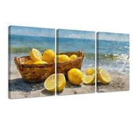 Amarillo DIY 5D Kit de Pintura de Diamante Completo para Adultos 50x70cm, Limón Diamond Painting Redondo Mosaico Rhinestone de Punto de Cruz Arte Manualidades Decor de Pared del Hogar e Regalo 2S-78