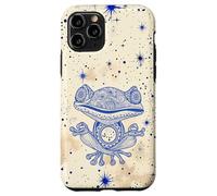 Amarillo Energía Zen Azul Mindfulness Rana de Meditación Espiritual Carcasa para iPhone 11 Pro