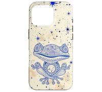 Amarillo Energía Zen Azul Mindfulness Rana de Meditación Espiritual Carcasa para iPhone 16 Pro