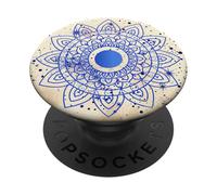 Amarillo Energía Zen Azul Mindfulness Símbolos Espirituales Mandala PopSockets PopGrip Adhesivo