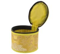 Amarillo Estuche para Cuenco Tibetano de Algodón Bordado | Sirve como Base, Protege el Cuenco, Superficie Lisa, Suave y Delicado, Detalle Nube Bordada a Mano Color Aleatorio