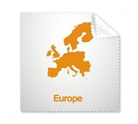 Amarillo Europa ilustración mapa patrón gafas paño de limpieza limpiador de la pantalla del teléfono 5 piezas regalo