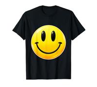 Amarillo Feliz Sonrisa Cara Paz Sonriendo Lindo Humor Impresionante Camiseta gráfica económica