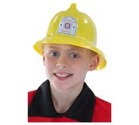Amarillo Fuego Hombre Sombrero Niños Plástico de Bombero Accesorio para Disfraz