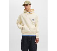 Amarillo Hombres Cotton/In/Conversion/Cotton/Recycled/Polyester Sudadera Con Capucha Impresión Posterior XL EU