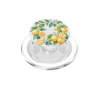 Amarillo Limón Corona Arte Hojas Verdes Estética Floral PopSockets PopGrip para MagSafe