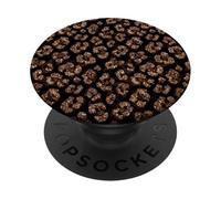 Amarillo Marrón Leopardo Luxe Animal Spot Elegante Diseño Glam PopSockets PopGrip Adhesivo