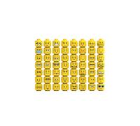 (Amarillo) Paquete de 56 piezas de expresión de cabeza, accesorios de expresión, figura de acción humana,