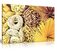 Amarillo pasta italiano cocina restaurante lienzo pared Art imagen impresión, A0 91x61cm (36x24in)