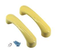 Amarillo Perilla del gabinete Tiradores de cerámica Tirador de la manija para los cajones de la cómoda para niños (paquete de 2 tornillos incluidos)