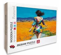 Amarillo Puzzle Madera, Mujer Puzzle 3000 Piezas Adultos con Compact Box 122x81cm, Rompecabezas Desafiante, Juegos de Rompecabezas Creativos para Hombres Mujeres, Decoración Verano, Regalo, 4-1216