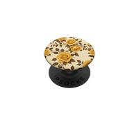 Amarillo Rosa Marrón Hojas Beige Otoño PopSockets PopGrip Adhesivo