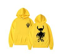 (Amarillo-S) Sudadera con capucha con estampado de Hollow Void Hollow Knight Darkside para hombre, chándal