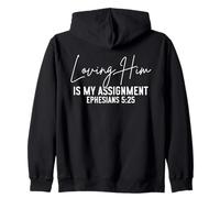 Amarlo es mi Tarea Cita de Matrimonio Cristiano Sudadera con Capucha