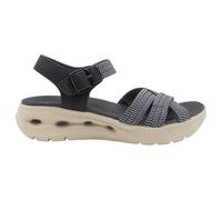 Amarpies - ABZ28656 Sandalias de Cuña Mujer - Piso con Cámaras de Aire, Tiras de Goma Ajustables, Cierre con Hebilla Simulada y Gancho y bucle, Ligeras y Cómodas para Uso Diario MUJER color: NEGRO tal