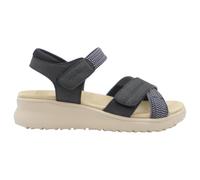 amarpies - ABZ30159 Sandalias de Cuña Mujer, Horma Amplia, Ligeras y Cómodas con Suela PU - Uso Diario y Máximo Confort Mujer Color: Negro Talla: 36