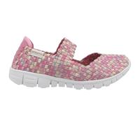 amarpies - AFT30106 Merceditas Elásticas Mujer - Textil Fresco y Cómodo, Suela EVA Plana, Casual Diario Mujer Color: MULTIROSA Talla: 38