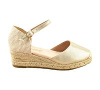amarpies - Alpargatas con cuña de Esparto 601371 Sintético Mujer Color: Platino Talla: 38
