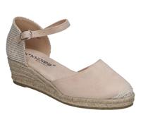 amarpies | Alpargatas Mujer - Sandalias en Color Beige - Yutes con Hebilla - Espadrilles Estilosos - Cuña Media y Cómoda - Versátiles - Modelo ACX26481-41