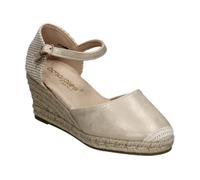 amarpies | Alpargatas Mujer - Sandalias en Color Platino - Yutes con Hebilla - Espadrilles Estilosas - Cuña Alta y Cómoda - Versátiles - Modelo ACX26484-38