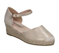 amarpies | Alpargatas Mujer - Sandalias en Color Platino - Yutes con Hebilla - Espadrilles Estilosos - Cuña Media y Cómoda - Versátiles - Modelo ACX26481-37
