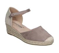 amarpies | Alpargatas Mujer - Sandalias en Color Taupe - Yutes con Hebilla - Espadrilles Estilosos - Cuña Media y Cómoda - Versátiles - Modelo ACX26481-39