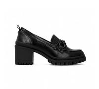 amarpies - Amazon AMD25391 Mocasines de Tacón Mujer con Plataforma y Cadena Decorativa - Elegantes, Modernos y Cómodos para Oficina y Diario para: Mujer Color: Negro Talla: 40
