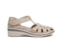 amarpies - Sandalia cangrejera Confortable - 30029 para: Mujer Color: BEIG Talla: 41
