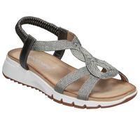 amarpies | Sandalias con Cuña Mujer - Sandalia Estilosa en Color Gris - Sandalia de Verano sin Cierre - Slip On - Cuña Media y Cómoda - Versátiles y Estilosas - Modelo ABZ30145-41