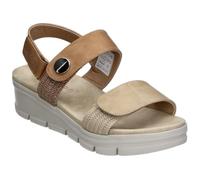 amarpies | Sandalias con Cuña Mujer - Sandalias Casual en Color Marrón y Beige - Sandalia de Verano - Máximo Ajuste - Cuña Media y con Plataforma - Cómodas y Versátiles