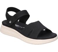 amarpies | Sandalias con cuña Mujer - Sandalias en Color Negro - con Cuña Baja - con Cierre de Corchete - Ajuste máximo - Estilo Casual Verano - Cómodas y Versátiles